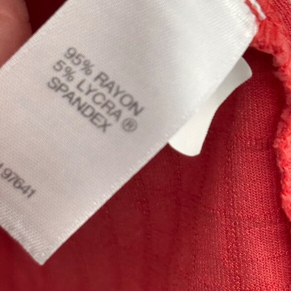 J. Jill Wearever  coral Short Sleeve Textured Knit Top Womens size Medium - Picture 8 of 13